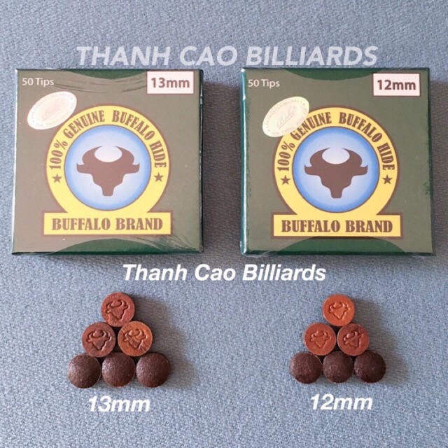 [Hộp 50 Viên] Đầu Da Trâu Bida Buffalo Brand 12-13mm