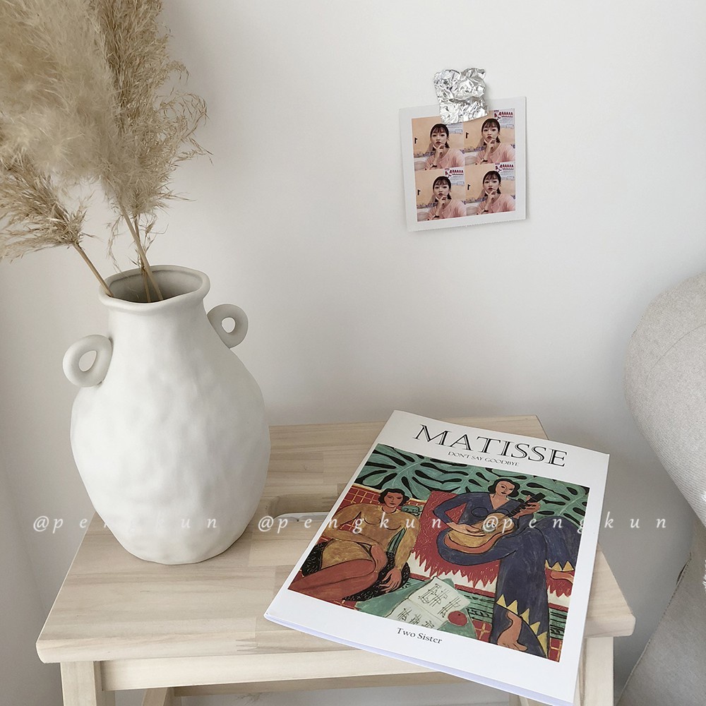 Bình gốm sứ cắm hoa trang trí nội thất kiểu dáng đơn giản thanh lịch