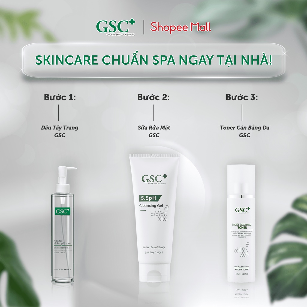 Sữa rửa mặt Cleansing Gel  GSC hàn quốc 150ml 5.5PH giảm mụn cho da dầu mụn, da khô cho cả nam và nữ