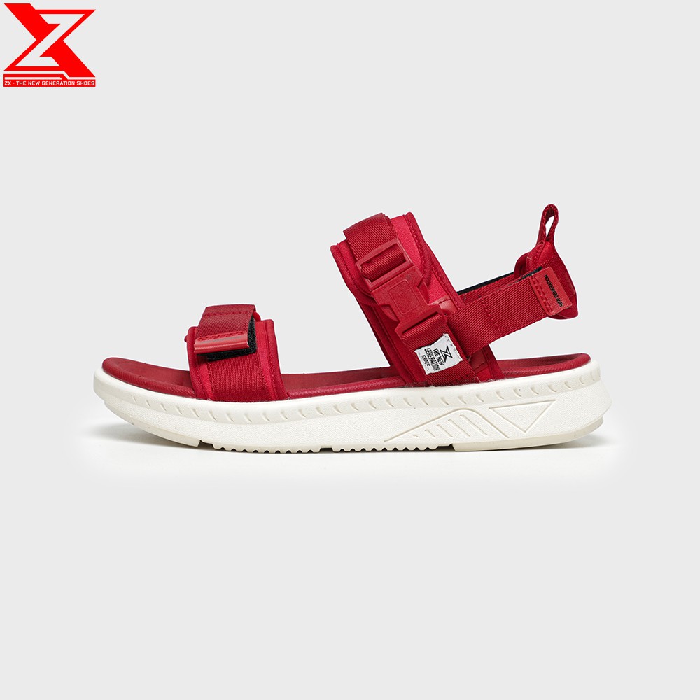Giày Sandal Nữ ZX The Bubble D 2714 Local Brand VN - Streetwear - Màu Đỏ trắng