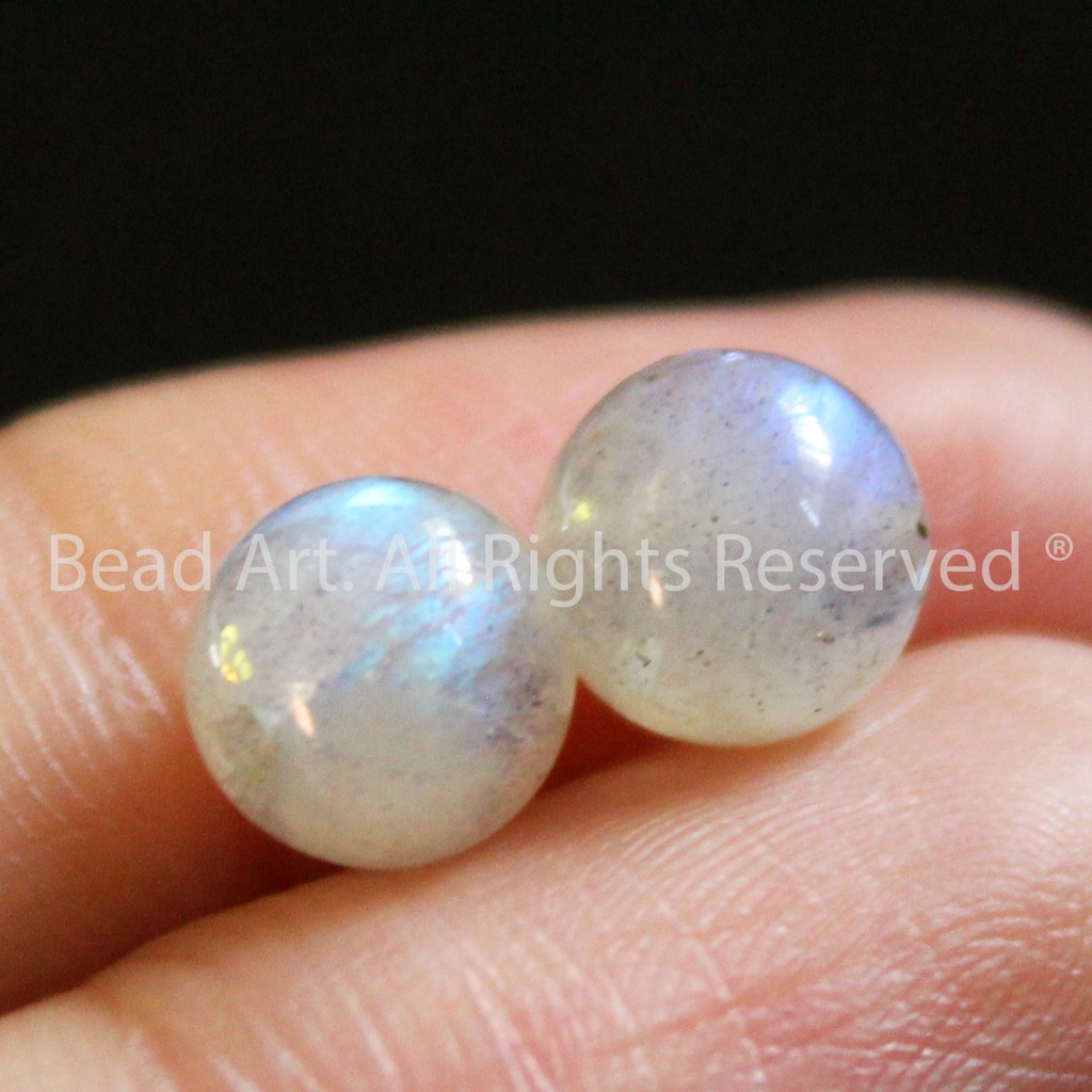 Labradorite Ánh Cầu Vồng 7MM Làm Trang Sức, Đá Phối Vòng Tay Phong Thuỷ, Chuỗi Hạt, Mọi Cung Mệnh S50