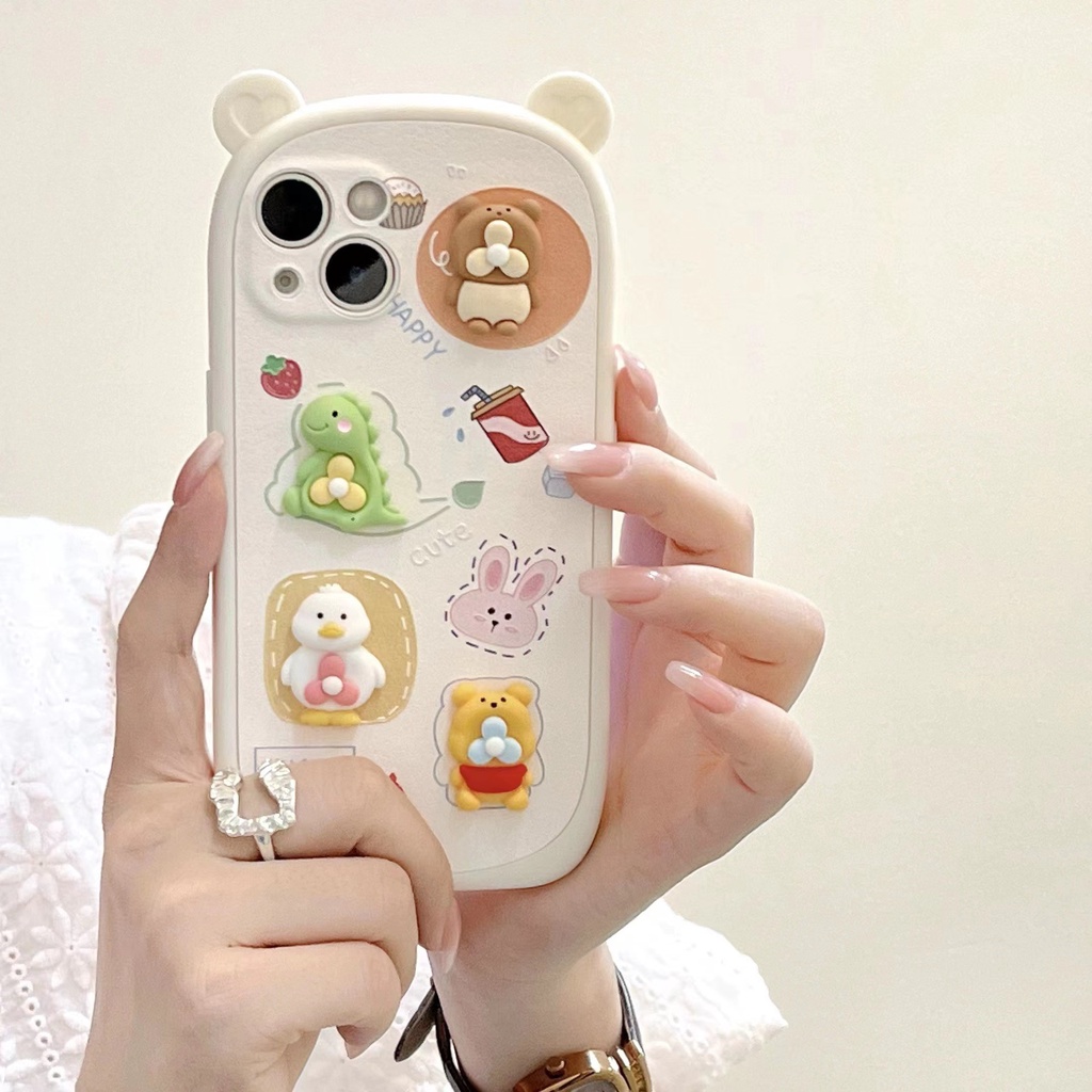 Ốp lưng iphone gắn stick dễ thương phù hợp với 13 Promax 11 pro max xs max 11 IPHONECARE MS05