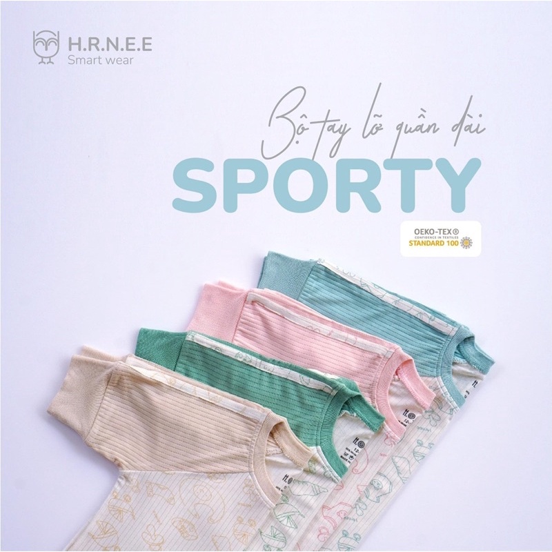 Bộ tay lỡ quần dài sporty Hrnee smart wear