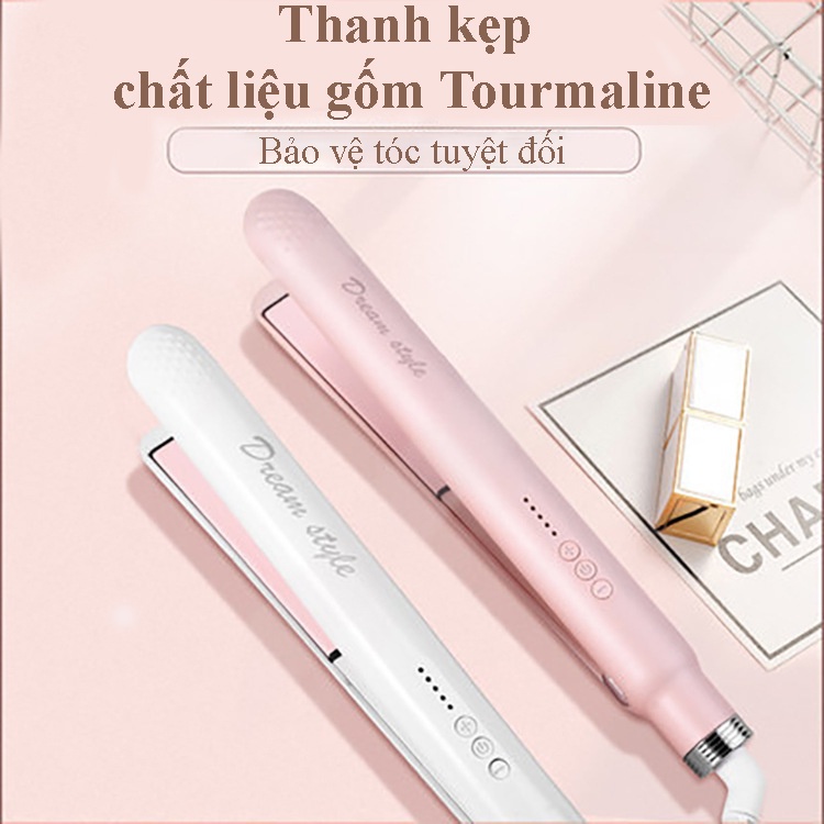 Máy Duỗi Tóc, Uốn Tóc, Ép Tóc 3 Trong 1 Dream Style, Thanh Kẹp Bằng Gốm, 5 Mức Nhiệt, Làm Nóng Nhanh, Tỏa Nhiệt Đều