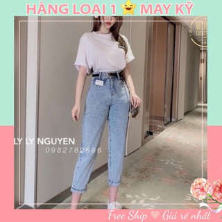 Quần jean baggy túi nắp ba màu hot hit - quần jean nữ cá tính mã oh03