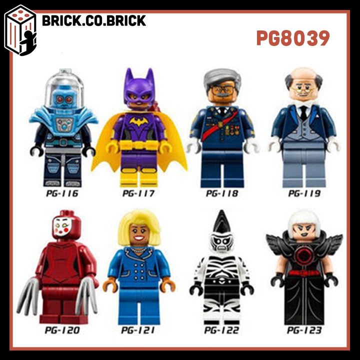 Non Lego Super Hero Batman Movie Đồ Chơi Lắp Ráp Siêu Anh Hùng Zebra Man Alfred Mister Freeze Gordon Magpie Mayor PG8039