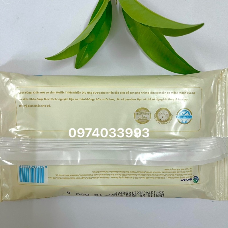 Khăn ướt - giấy ướt Molfix oganic thiên nhiên , dùng cho trẻ từ sơ sinh không cồn