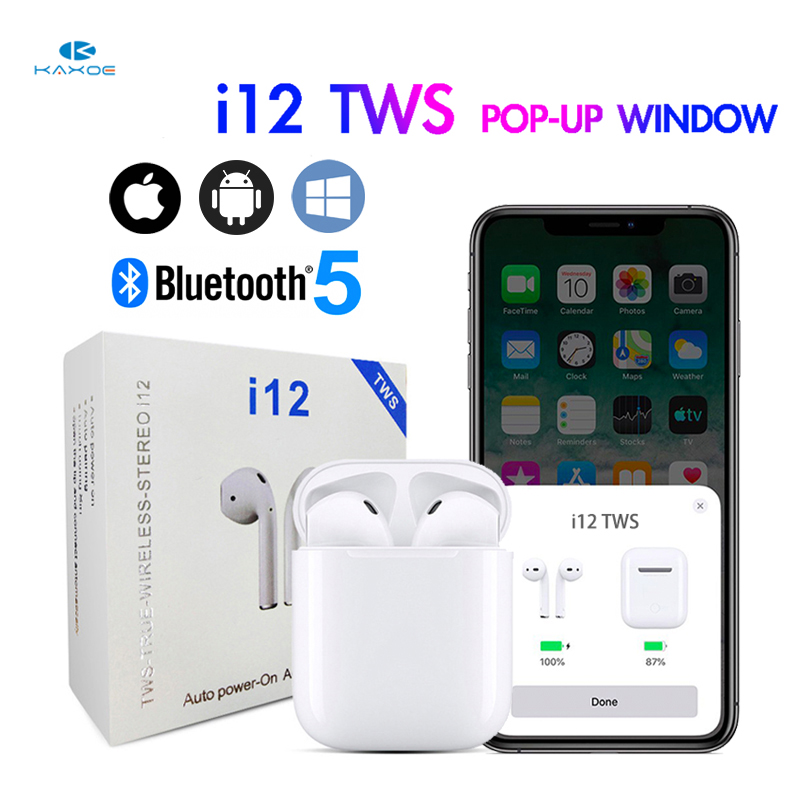 Tai nghe không dây KAXOE Bluetooth 5.0 i12 TWS điều khiển cảm ứng