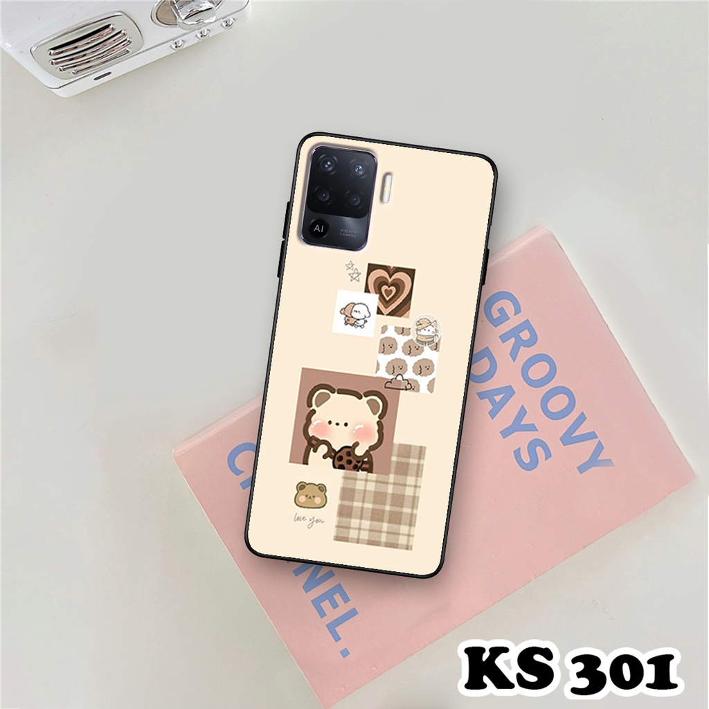 Ốp lưng Oppo A94 - Oppo A94 5G - Ốp in hình Gấu&amp;Thỏ siêu xinh - Lưng nhám viền TPU