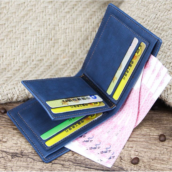 Bóp ví nam kiểu dáng ví ngắn Hàn Quốc nhiều ngăn đựng chất da Pu cao cấp MSP 022-1