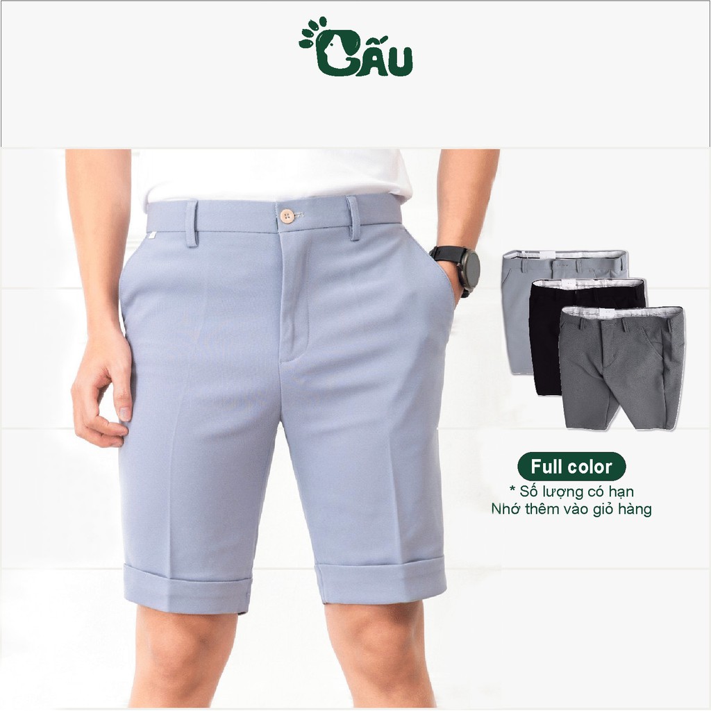 Quần short tây nam Gấu 194 vải kaki âu mềm mịn, co dãn nhẹ - form slimfit [ Có Big Size ] - SHORT