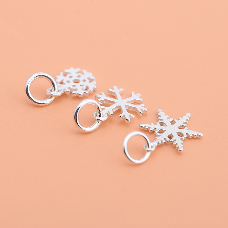 Charm bạc móc treo hình bông tuyết - Charm Bạc 925 - Mã CB210 CB215