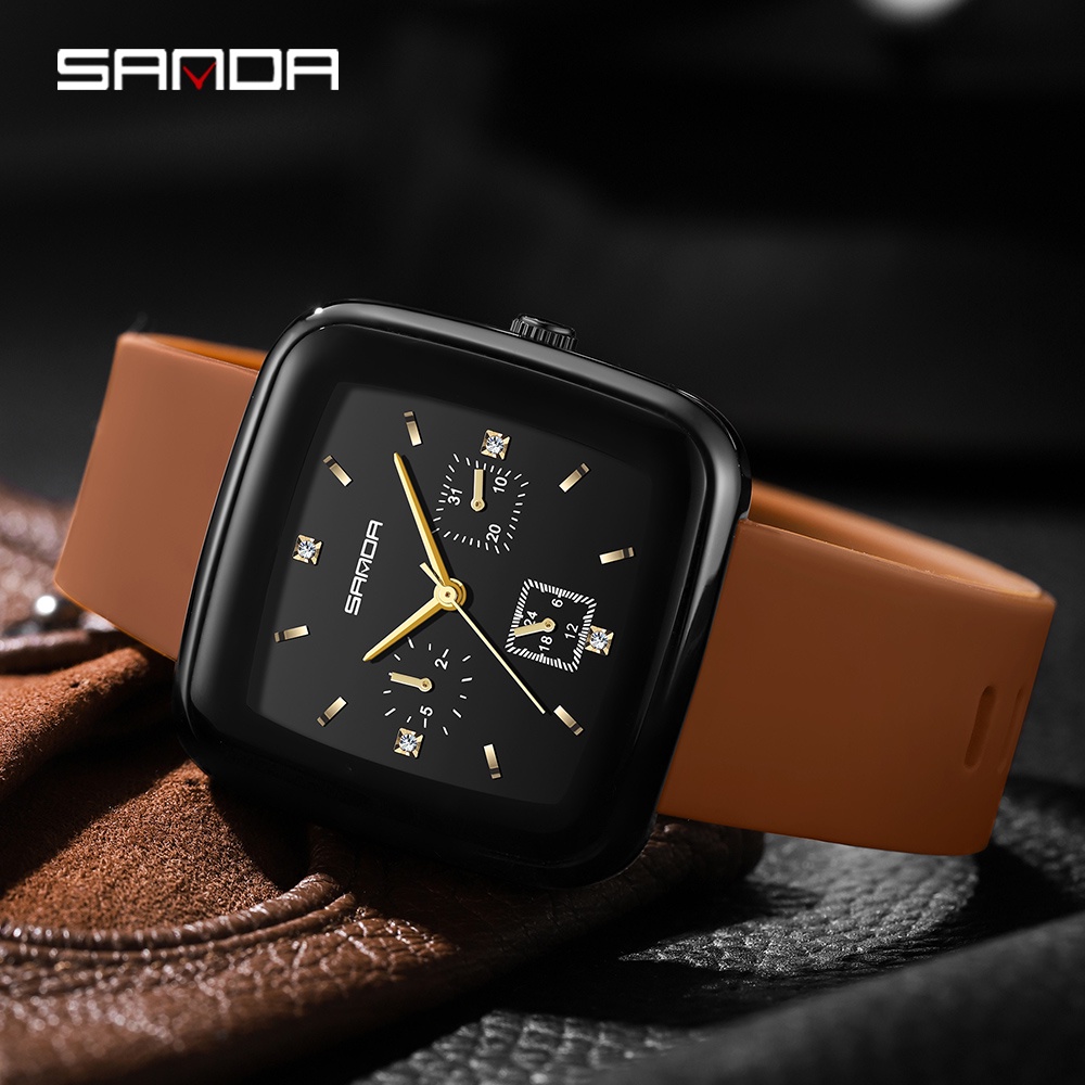 Đồng hồ Quartz SANDA 1112-2 mặt vuông sang trọng cho nam
