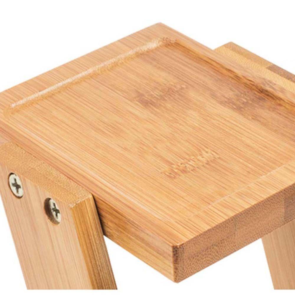 1 Giá Đỡ Chậu Hoa / Cây Cảnh 3 Tầng Bằng Gỗ Dùng Trang Trí