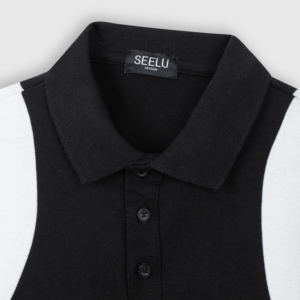 Áo thun POLO nam SEELU vải cá sấu Cotton, chống nhăn, thoáng mát - 2 sọc vai