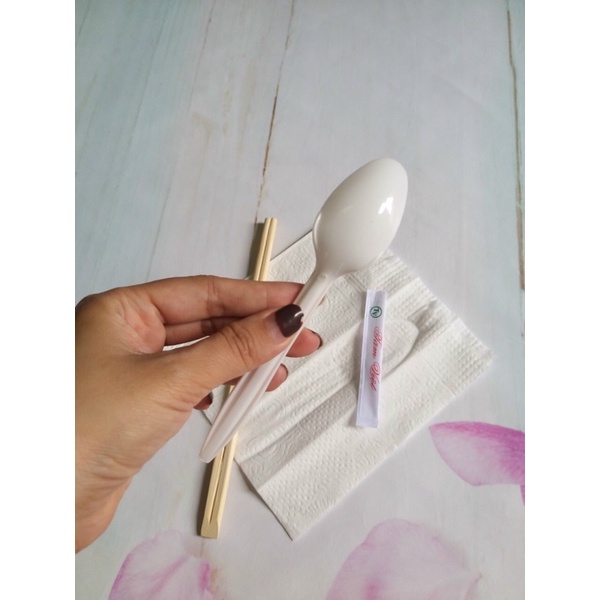 COMBO TAKE AWAY MUỖNG ĐŨA TĂM KHĂN MANG VỀ 100c