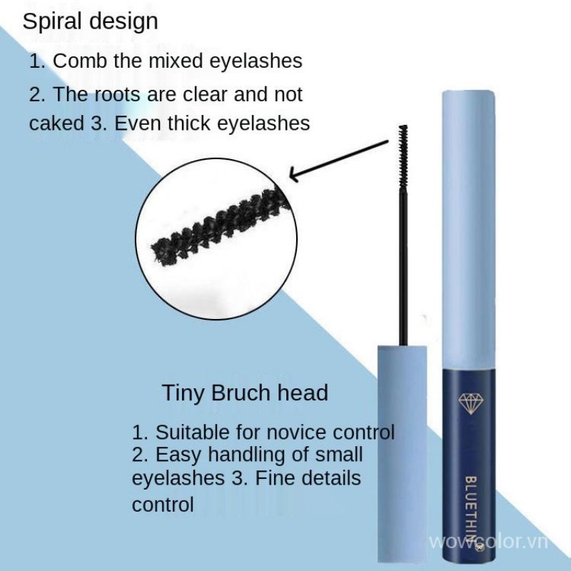 Mascara Suake Xanh Đầu Cọ Mảnh Chuốt Mi Cong Dài Không Thấm Nước