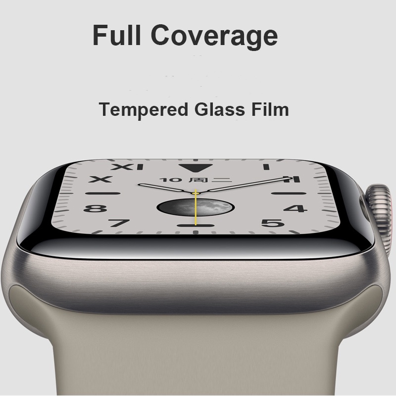 Kính cường lực trong suốt bo cạnh cho iWatch 5 4 3 2 1 for Apple Watch 40MM 44MM 38mm 42mm