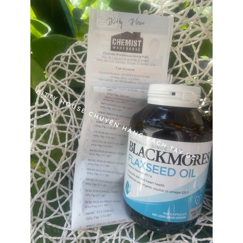 BLACKMORES FLAXSEED OIL LỌ 100 VIÊN CHÍNH HÃNG
