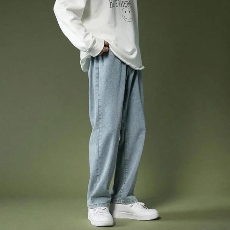 Quan Jean, Baggy nam unisex Dáng Suông Trơn 2023 TRR-01 - Phong cách Hàn Quốc