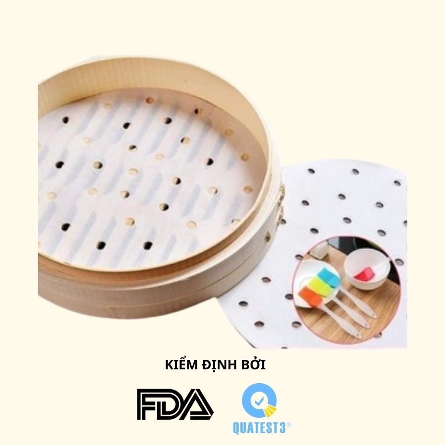 Giấy lót thấm dầu nồi chiên tròn vuông cắt sẵn các size 16cm, 20cm chống dính