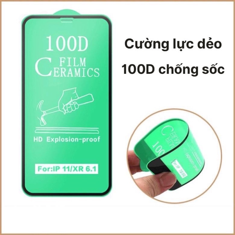 Cường lực dẻo 100D chống sốc full màn cho Iphone