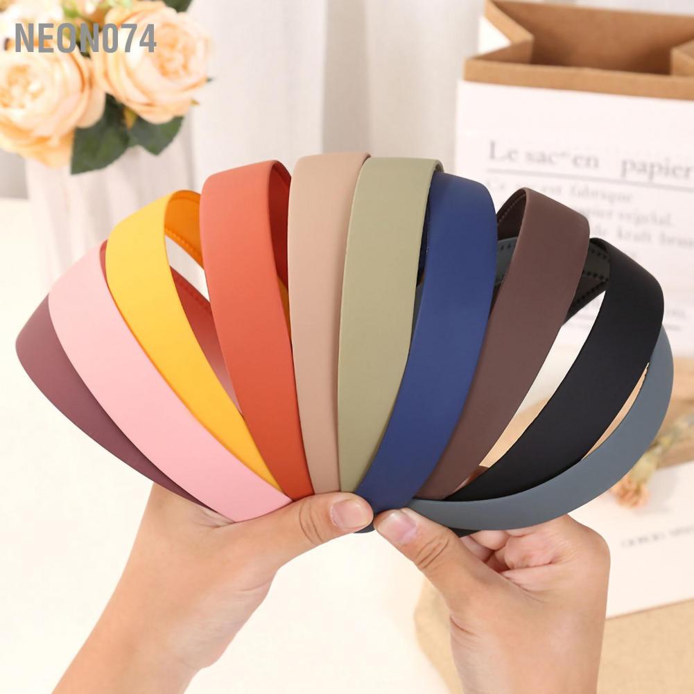Neon074 Neon074 Băng đô rộng vành 2 5 cm Thời trang Morandi dành cho phụ nữ Phụ kiện tóc để rửa mặt trí
