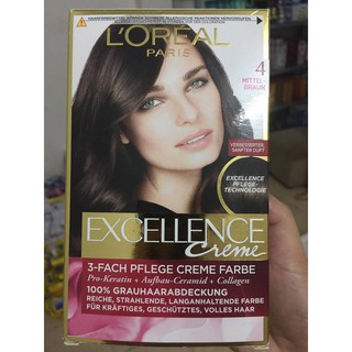 Thuốc nhuộm tóc số 4 l’oreal paris dòng excellence creme