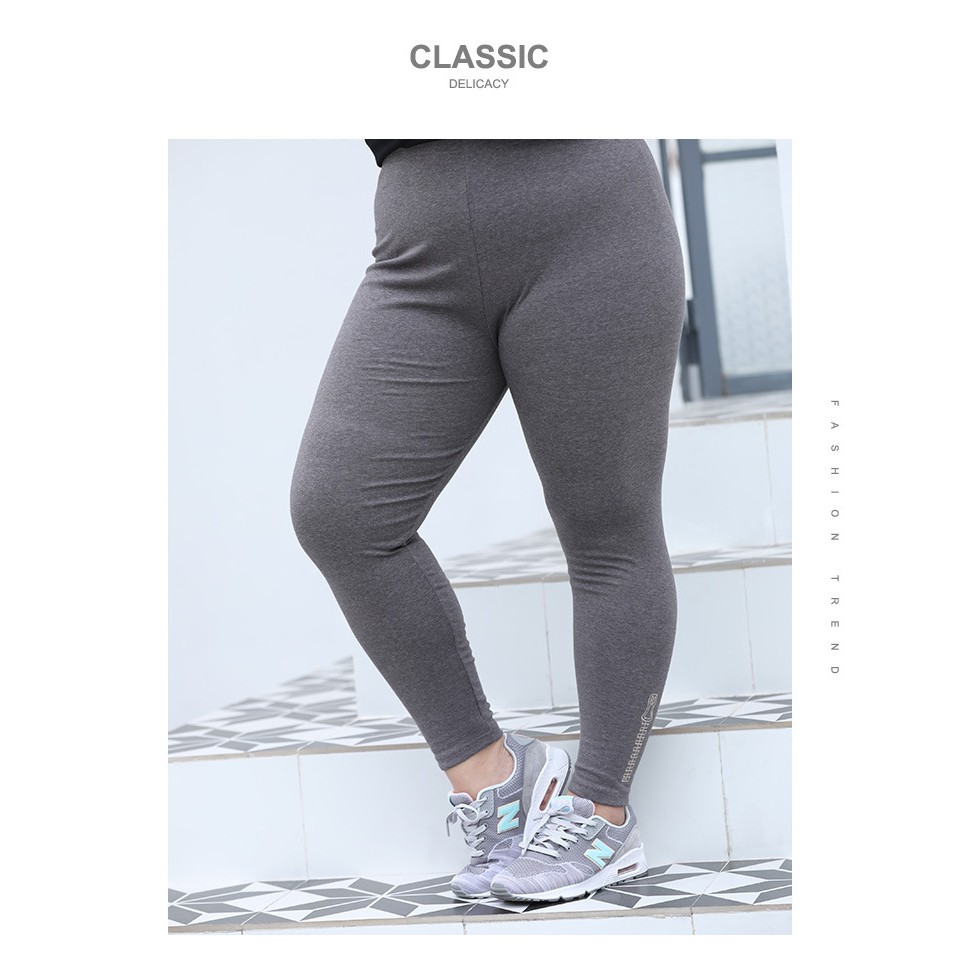 quần bó big size legging thun - dây kéo QA01