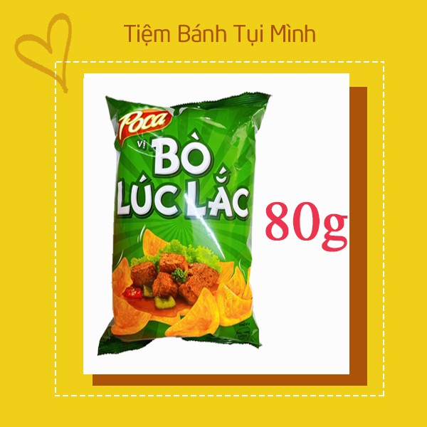 Bánh Snack Poca Bò Lúc Lắc 60g, đồ ăn vặt