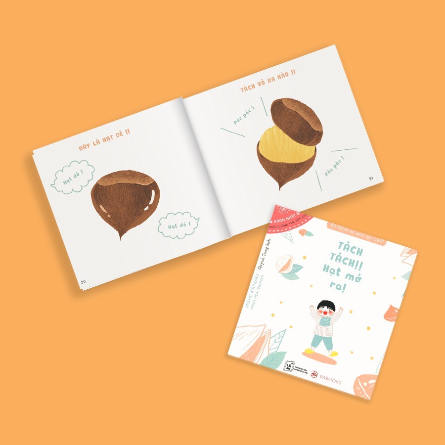 Sách - Ehon Nhật Bản - Tách tách! Hạt mở ra - dành cho bé từ 0-3 tuổi