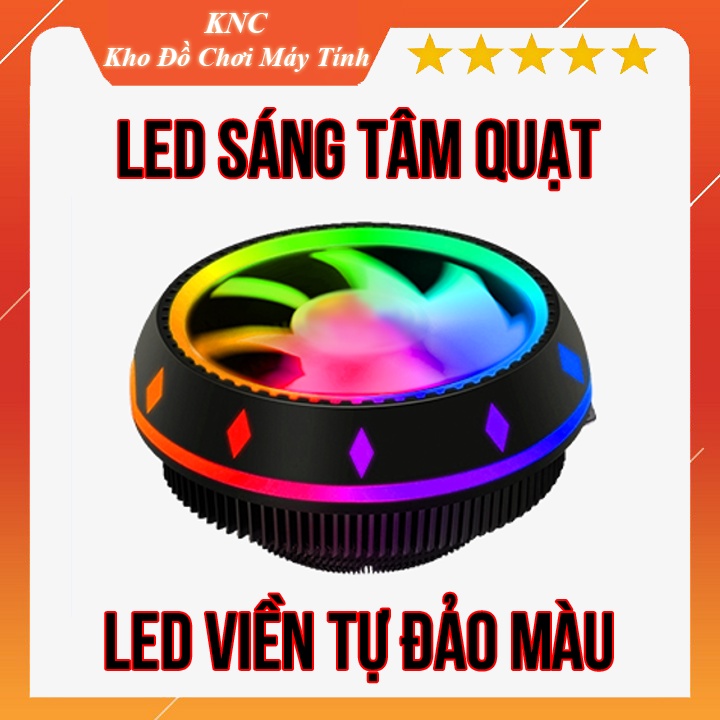 Quạt Tản Nhiệt CPU UFox Q1, Led RGB 16 Triệu Màu, Led Đảo Màu Tự Động, Quạt Làm Mát CPU U-Fox Q1