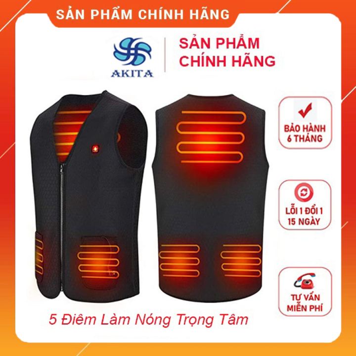 Áo Sưởi Ấm Nhật Bản 5 Điểm Tảo Nhiệt ( Giá Trên Không Bao Gồm Sạc Dự Phòng )