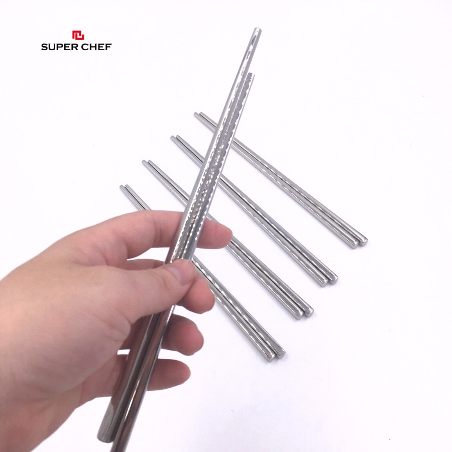 Bộ 5 đôi đũa Super Chef inox 304 thân vuông SC_TB6405