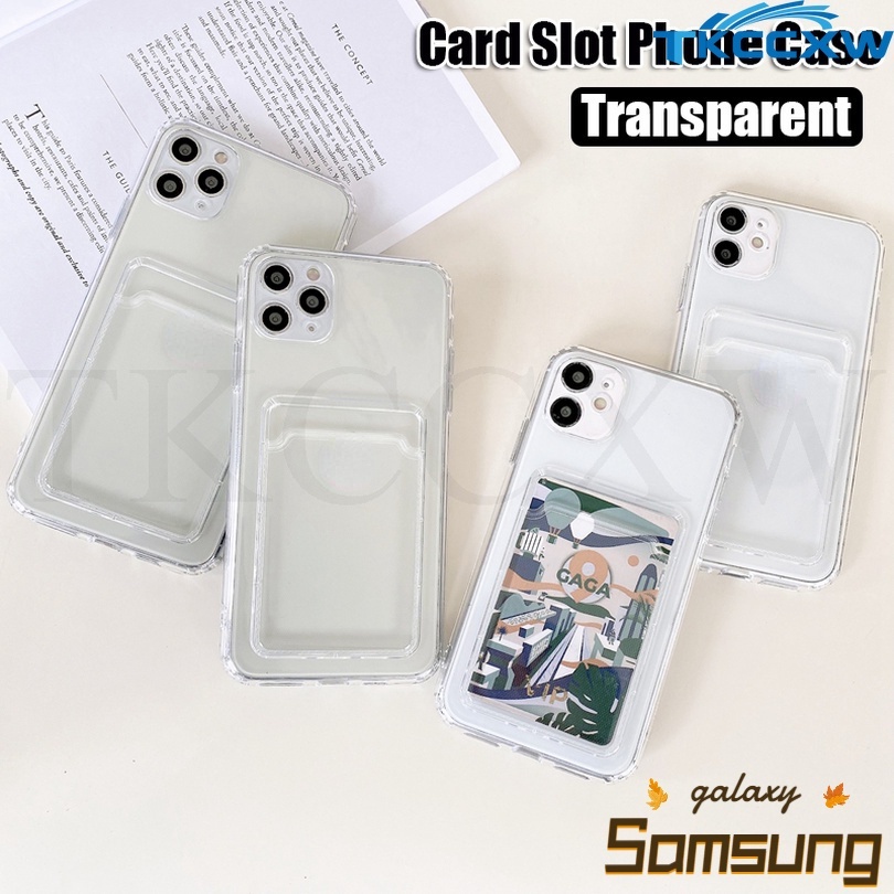 Ốp Điện Thoại Dẻo Trong Suốt In Họa Tiết Độc Đáo Kèm Ngăn Đựng Thẻ Cho Samsung Galaxy S20 S21 FE M62 F62 F42 A53 A33 A13