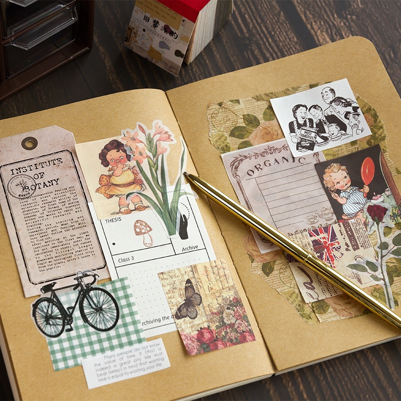 Set 400 Giấy Làm Thiệp Phong Cách Vintage