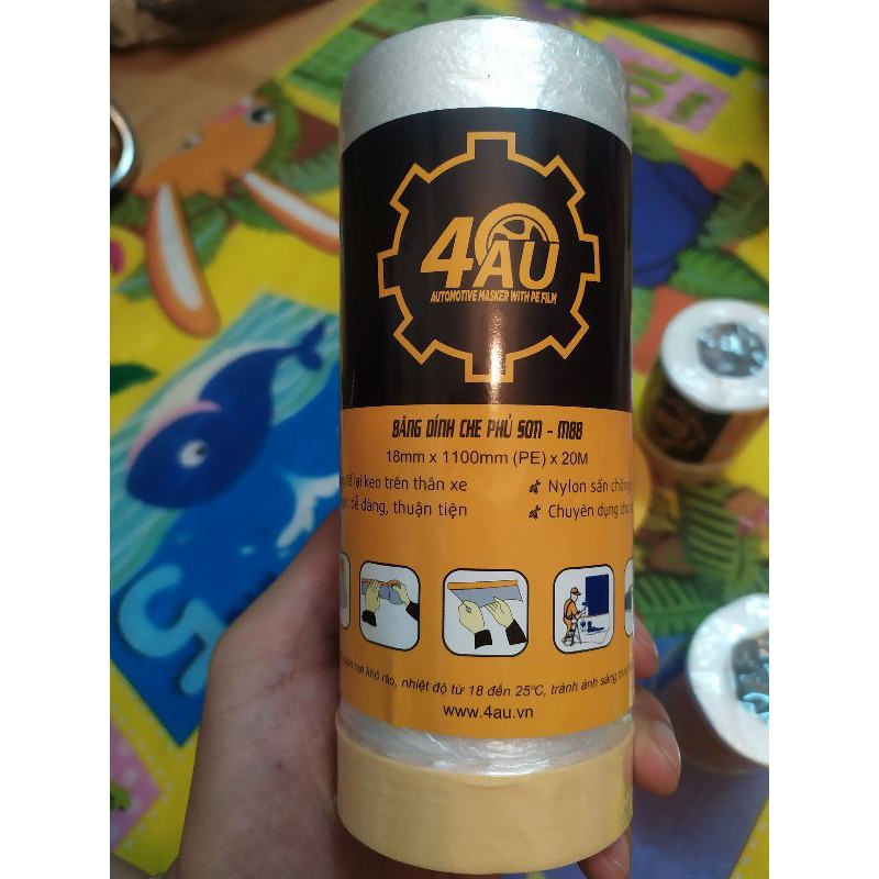 Băng keo có màn che phủ 55cm sơn oto tiện ích che phủ nội thất cho sơn sửa
