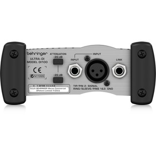 DI BOXES - BEHRINGER DI100 - Professional Battery/Phantom Powered DI-Box