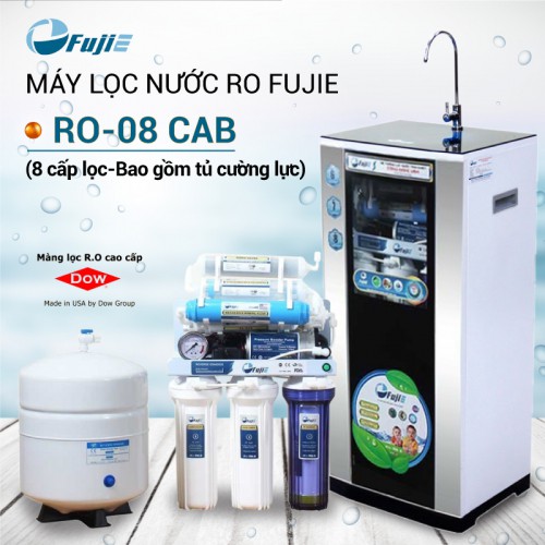 Máy lọc nước RO FUJIE RO-08 CAB (8 cấp lọc - Bao gồm tủ cường lực)