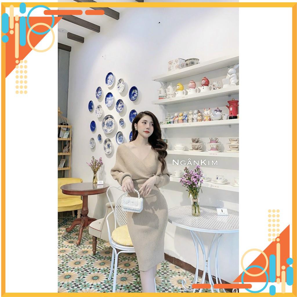 Set nữ đẹp, váy nữ body chất len nhũ, hàng Quảng Châu cao cấp, chất len dày, đẹp, ko xù, có nhũ sang trọng | BigBuy360 - bigbuy360.vn