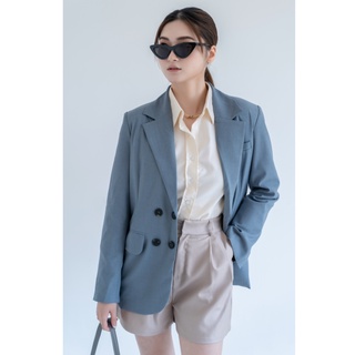 Áo blazer nữ trẻ trung thanh lịch màu xanh lovell blazer
