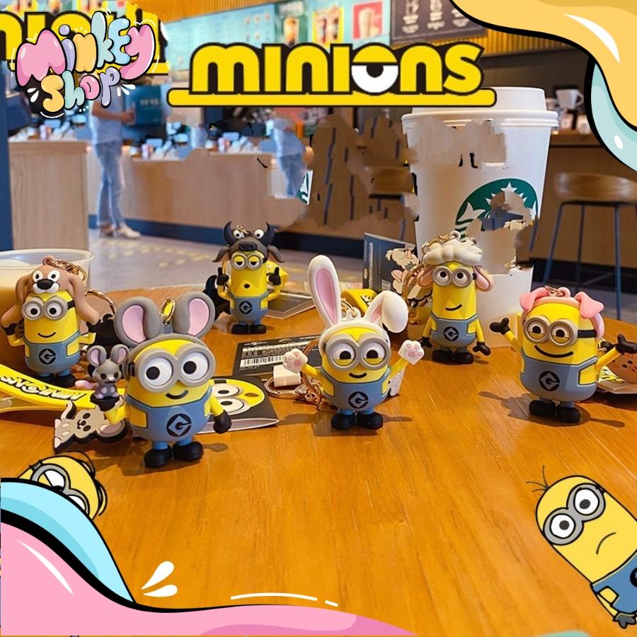 Móc Khóa Minion 12 con Giáp Ngịch Ngợm Đáng Yêu Nhiều Mẫu Dễ Thương Phụ Kiện Túi Xách, Balo, Cặp Xách Cute 02MKM -Minkey