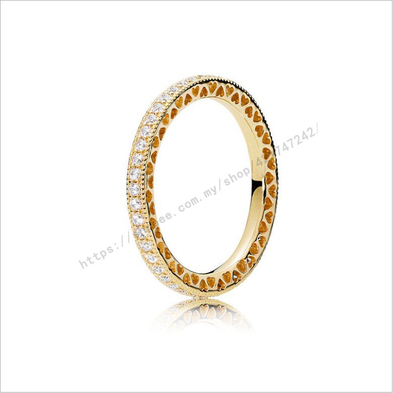 Nhẫn Pandora 190963 Cz mạ bạc S925 đính đá lấp lánh sang trọng