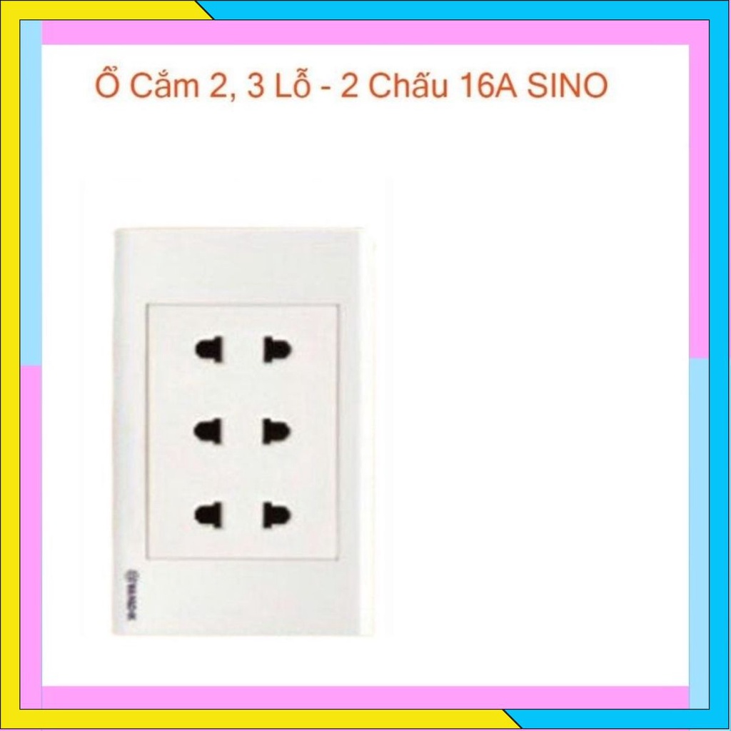 Ổ Cắm 2, 3 Lỗ - 2 Chấu 16A SINO