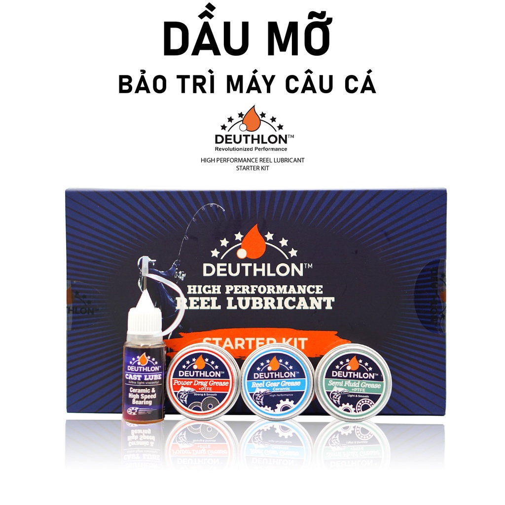 DẦU MỠ BẢO TRÌ MÁY CÂU CÁ DEUTHLON / MỠ NHÔNG / MỠ NỀN / MỠ DRAG / DẦU GENERIC REEL F9