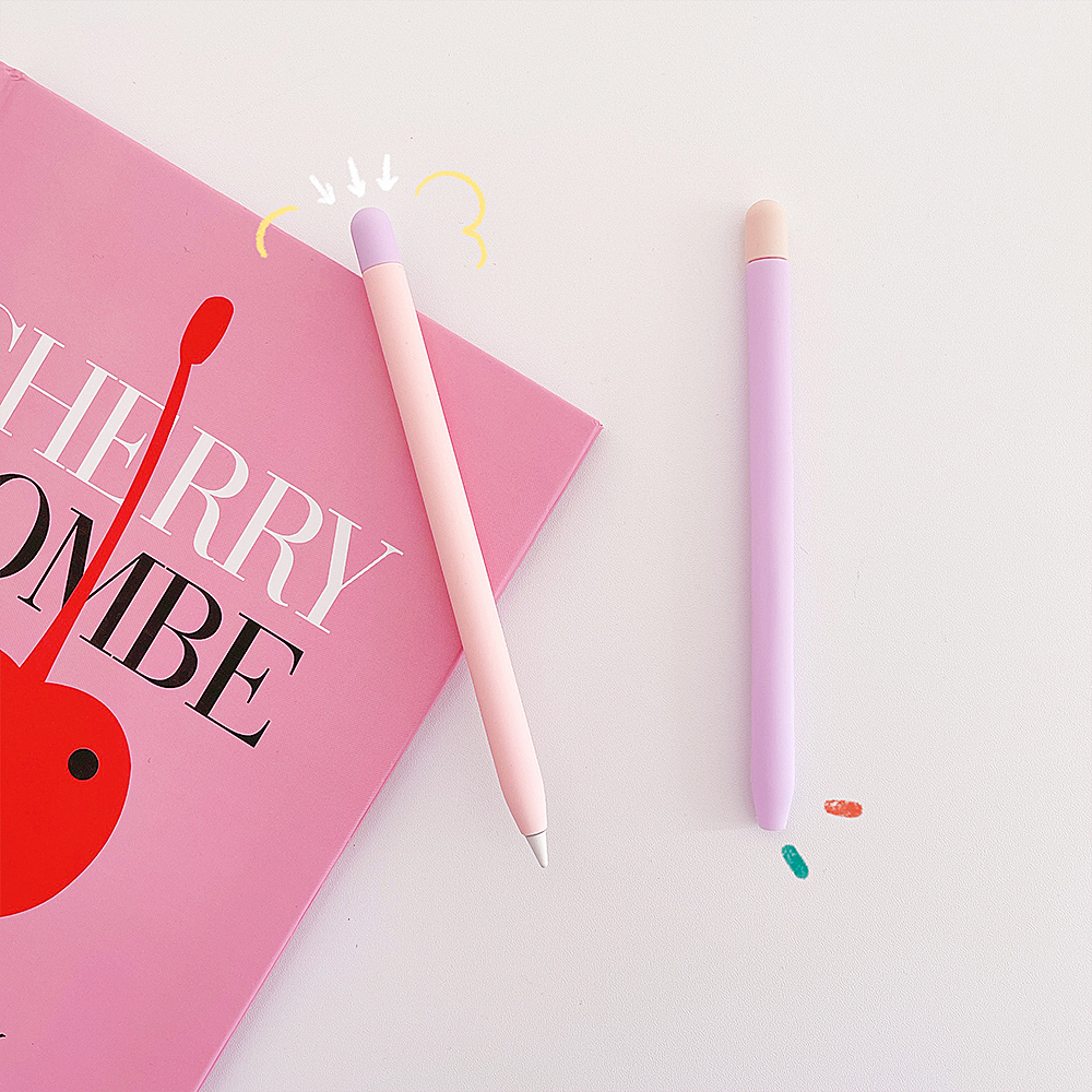 Vỏ silicone mềm dễ thương bảo vệ cho bút cảm ứng máy tính bảng Apple Pencil 2