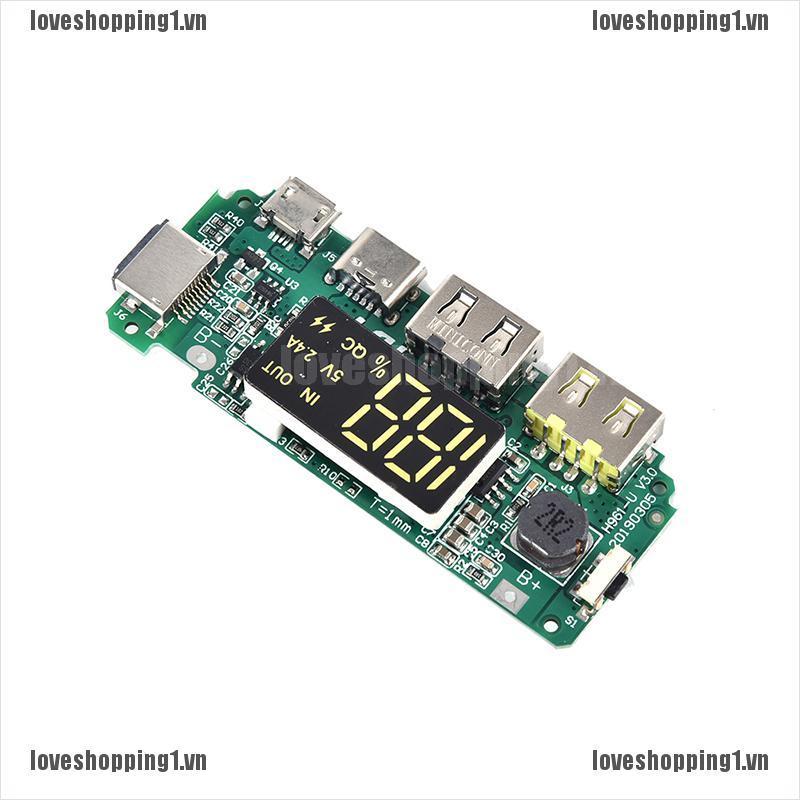 Bảng mạch sạc dự phòng 5V 2.4A USB 18650 chất lượng cao tiện dụng