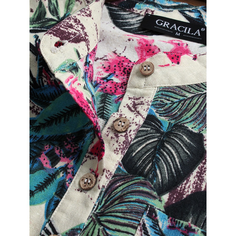 ZANZEA Áo Kiểu Nữ Dài Tay Cổ Tròn In Hoa Thời Trang