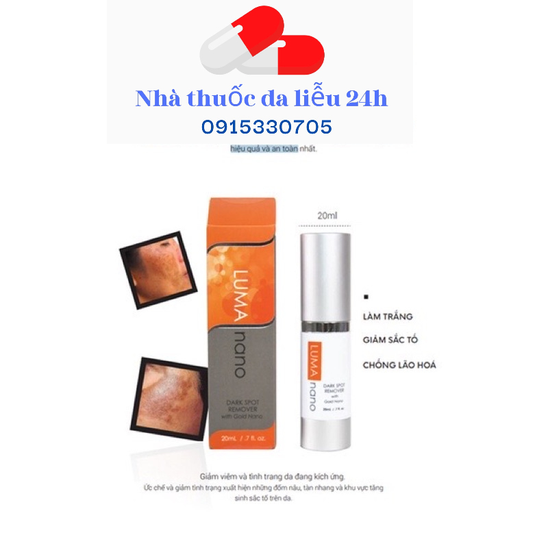 HÀNG CHÍNH HÃNG Serum giảm nám da Luma Nano Dark Sport Remover  with Gold Nano 20ml