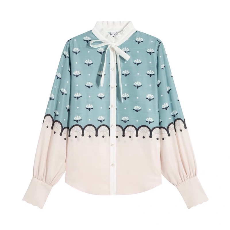 Áo sơ mi phối màu Lily